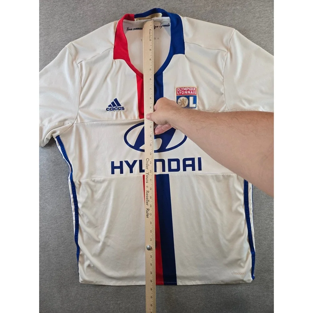 Adidas Olympique Lyon Jersey Mens XL White 2016-17‎ Home Soccer Kit AI8163